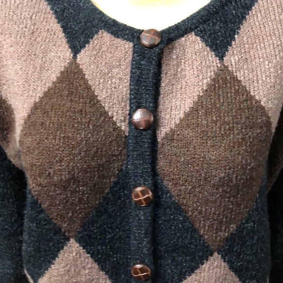 LISE J. CARDIGAN WITH NICE DECOR SIZE M-L - Picture 2 of 8